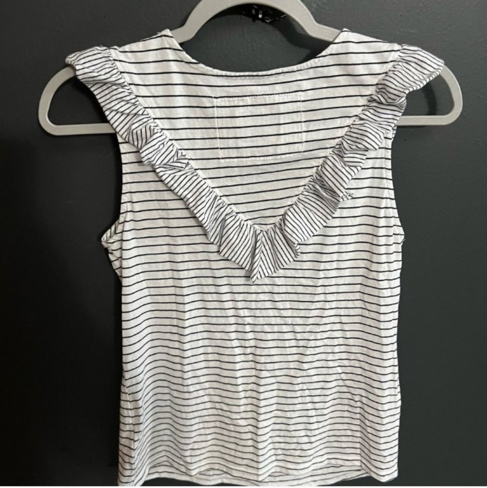 Maeve striped ruffle top